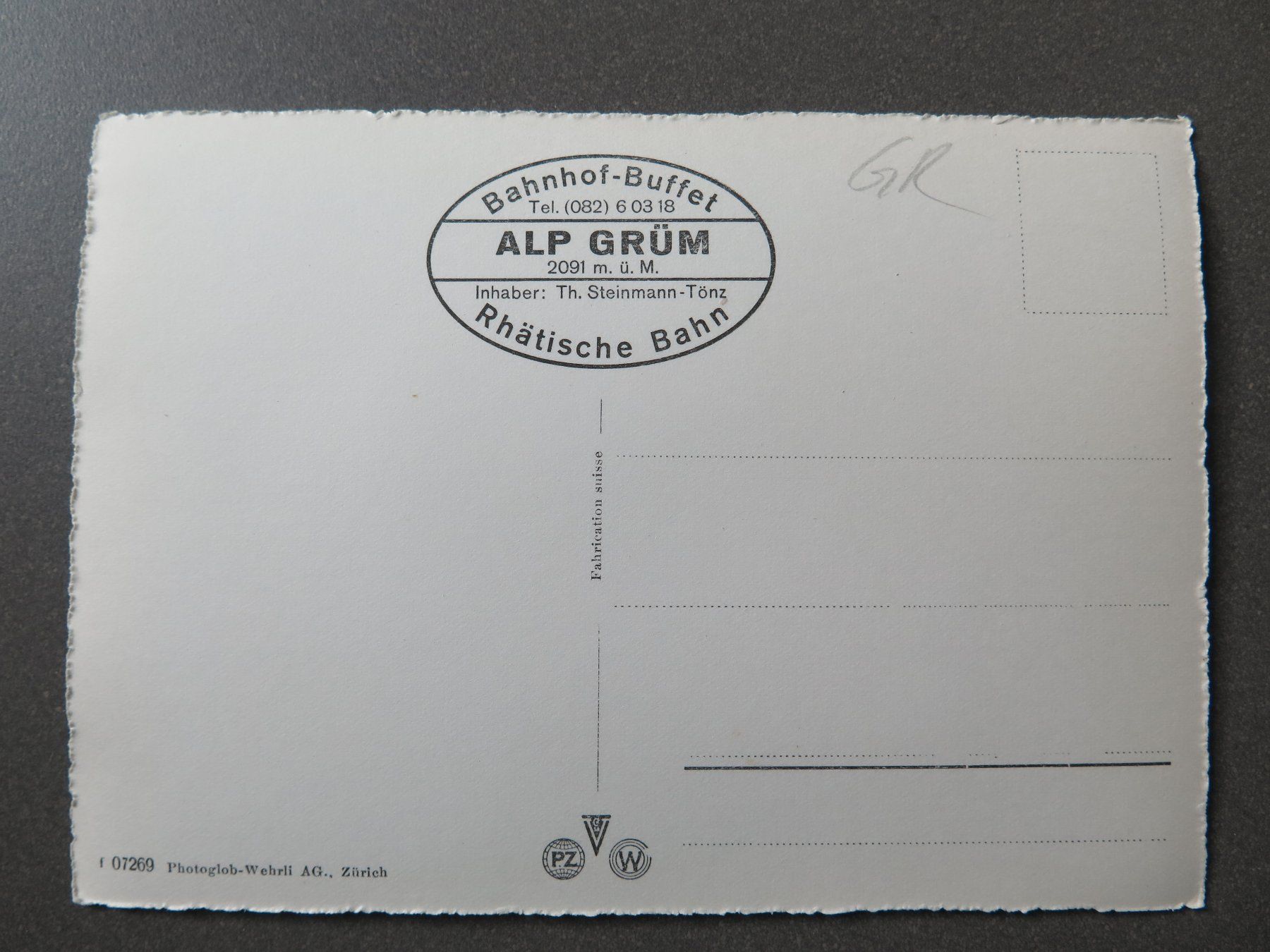 Ansichtskarten: ALP GRÜM - BERNINABAHN – Gebraucht aus Wittenbach von lipasal 2