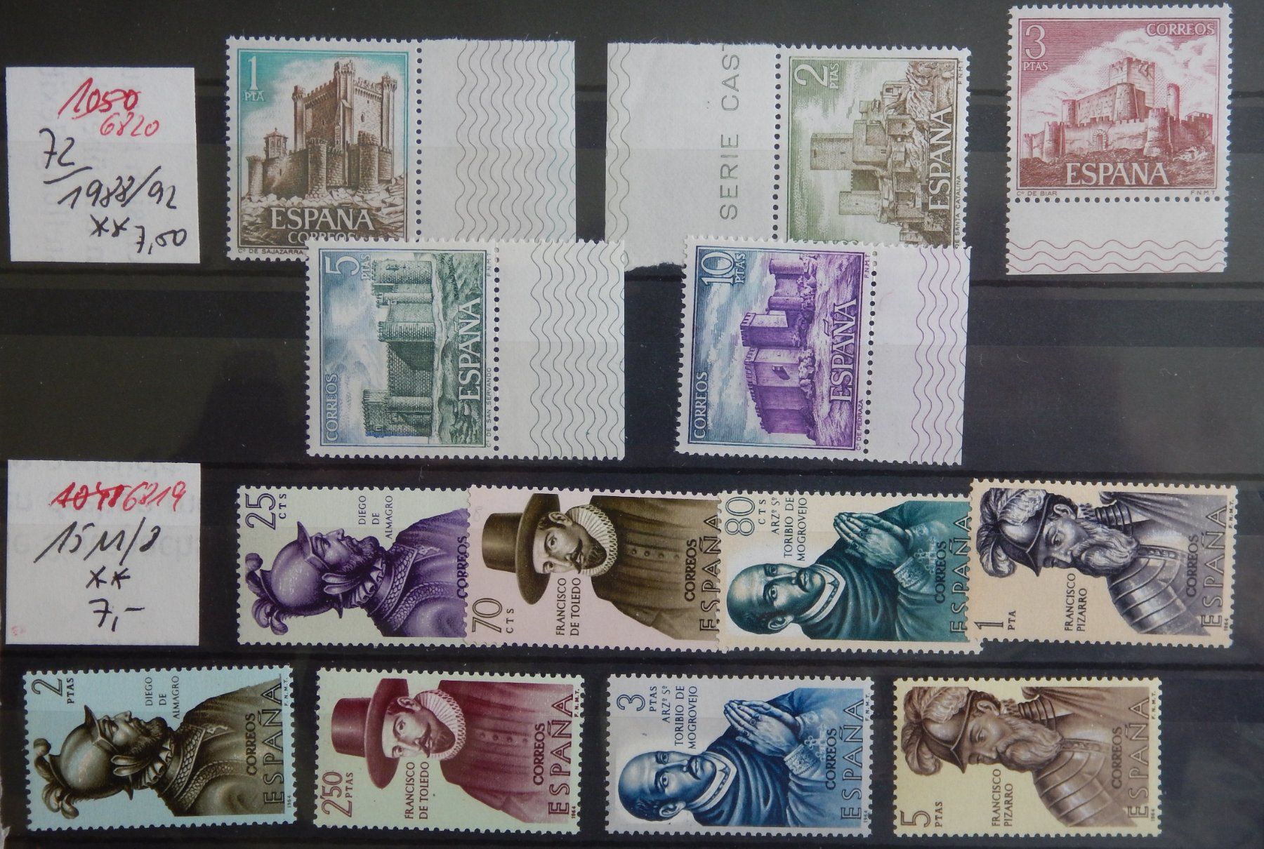 Tutti i francobolli: Spanien ex. Kat. 1511-1992 ** Kat. 15 Euro – Usato da Zürich venduto da Muehlekauf