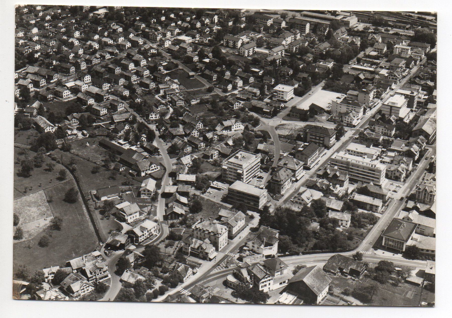Ansichtskarten: BUCHS SG Flugaufnahme - gel. 1967 – Gebraucht aus Jona von philajona