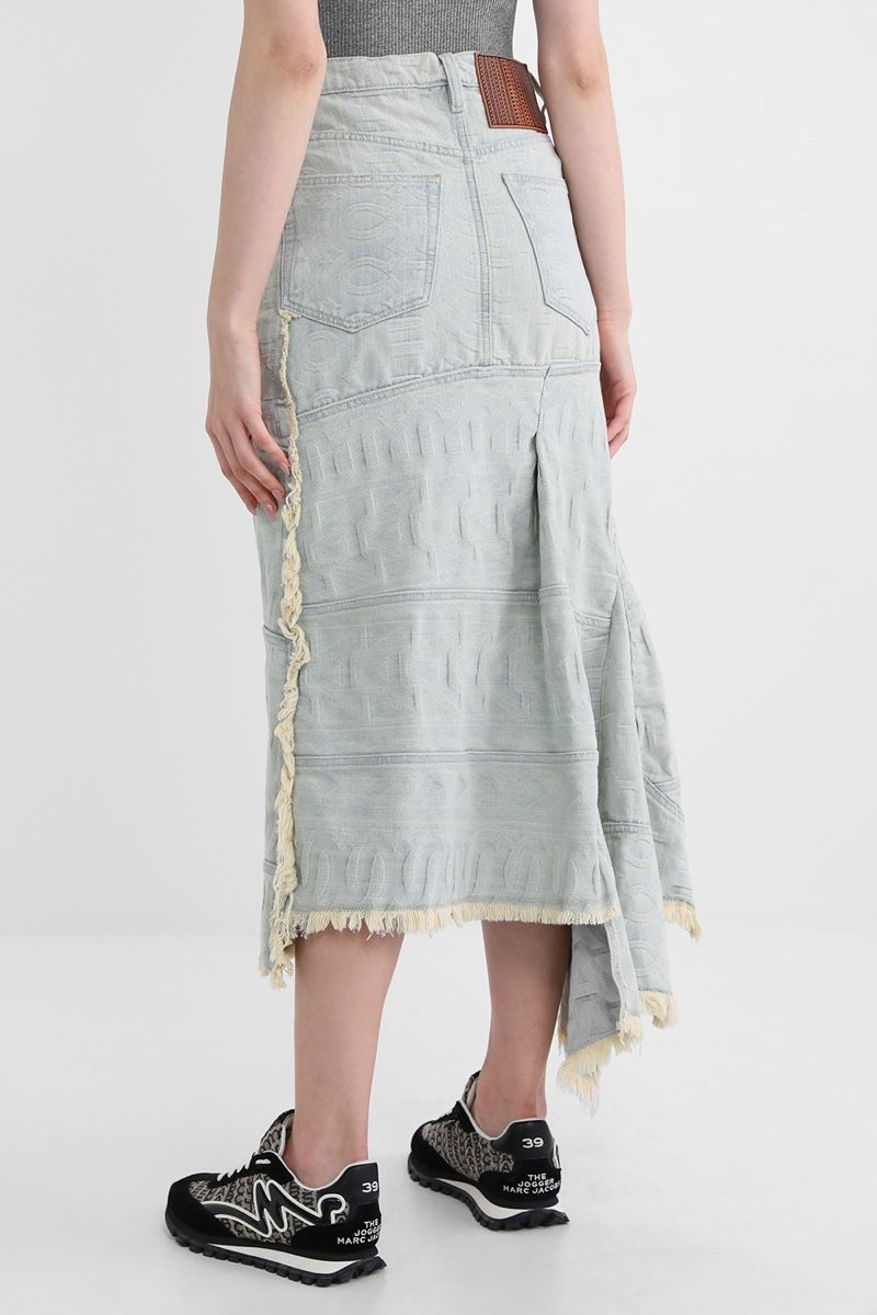 Marc Jacobs Gonne: NWT!! Marc Jacobs The Monogram Denim Skirt – Nuovo e nell'imballaggio originale da Spreitenbach venduto da Wa-C789 1