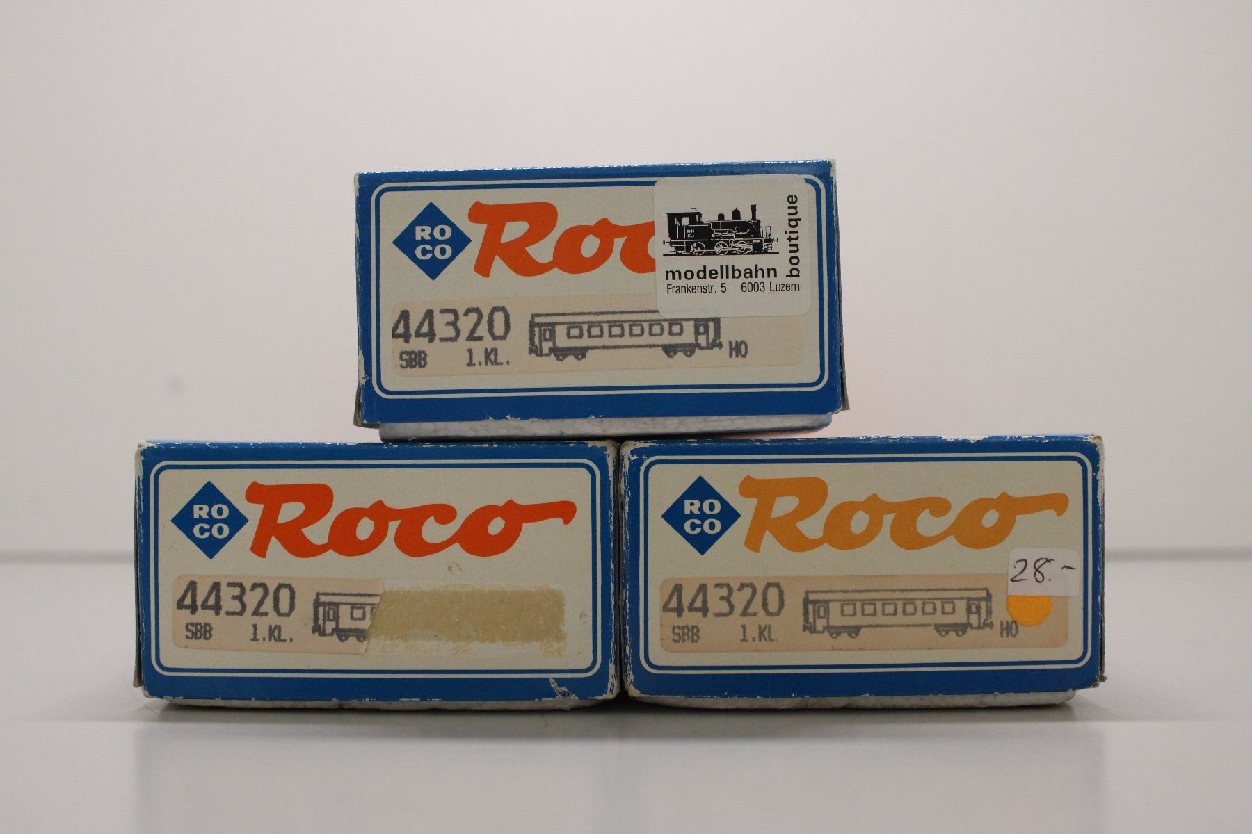 Roco Modellini di ferrovie: ROCO 3x SBB CFF FFS Einheitswagen DC H0 + Originalverpackung – Usato da Basel venduto da mhmarken 7