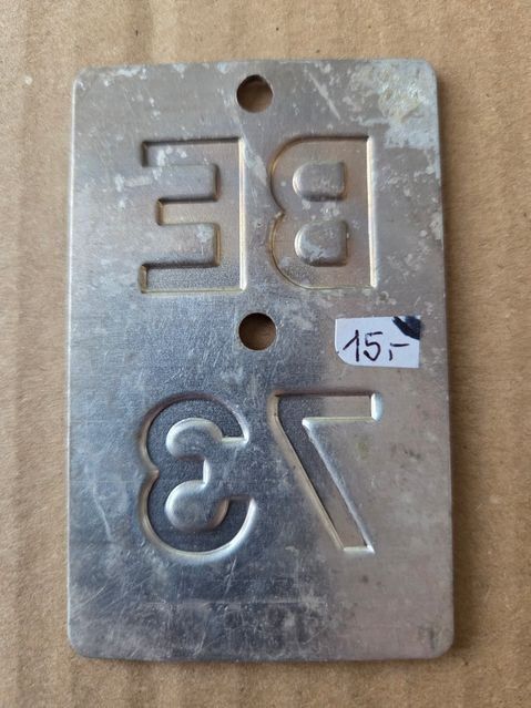 Sachs Insegne: Velonummer BE 73 plaque Velo – Usato da Schenkon venduto da Uhu007 1