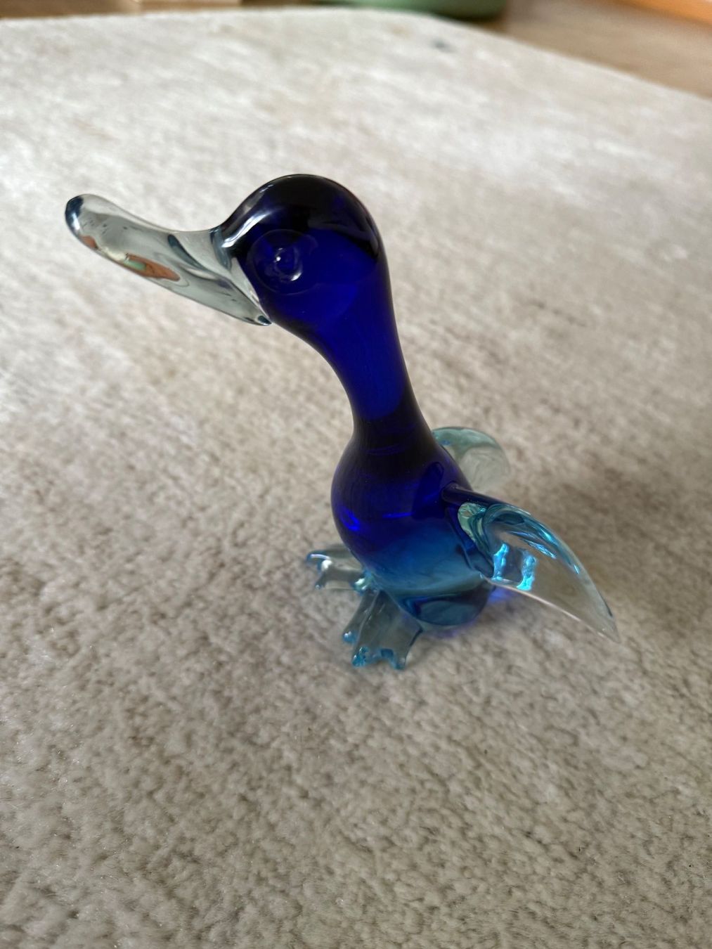 Murano Statuette: Echte blaue Murano Glasente – Usato da Zürich venduto da RainerT 2