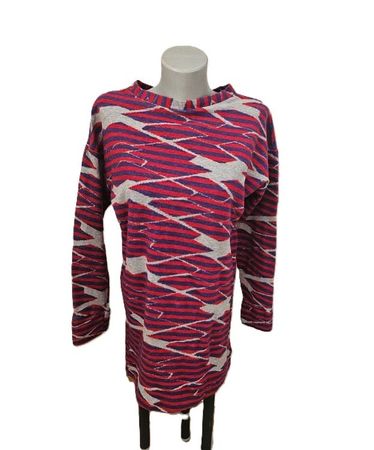 Cooles Sweat-Kleid, Gr. S gemustert schön warm