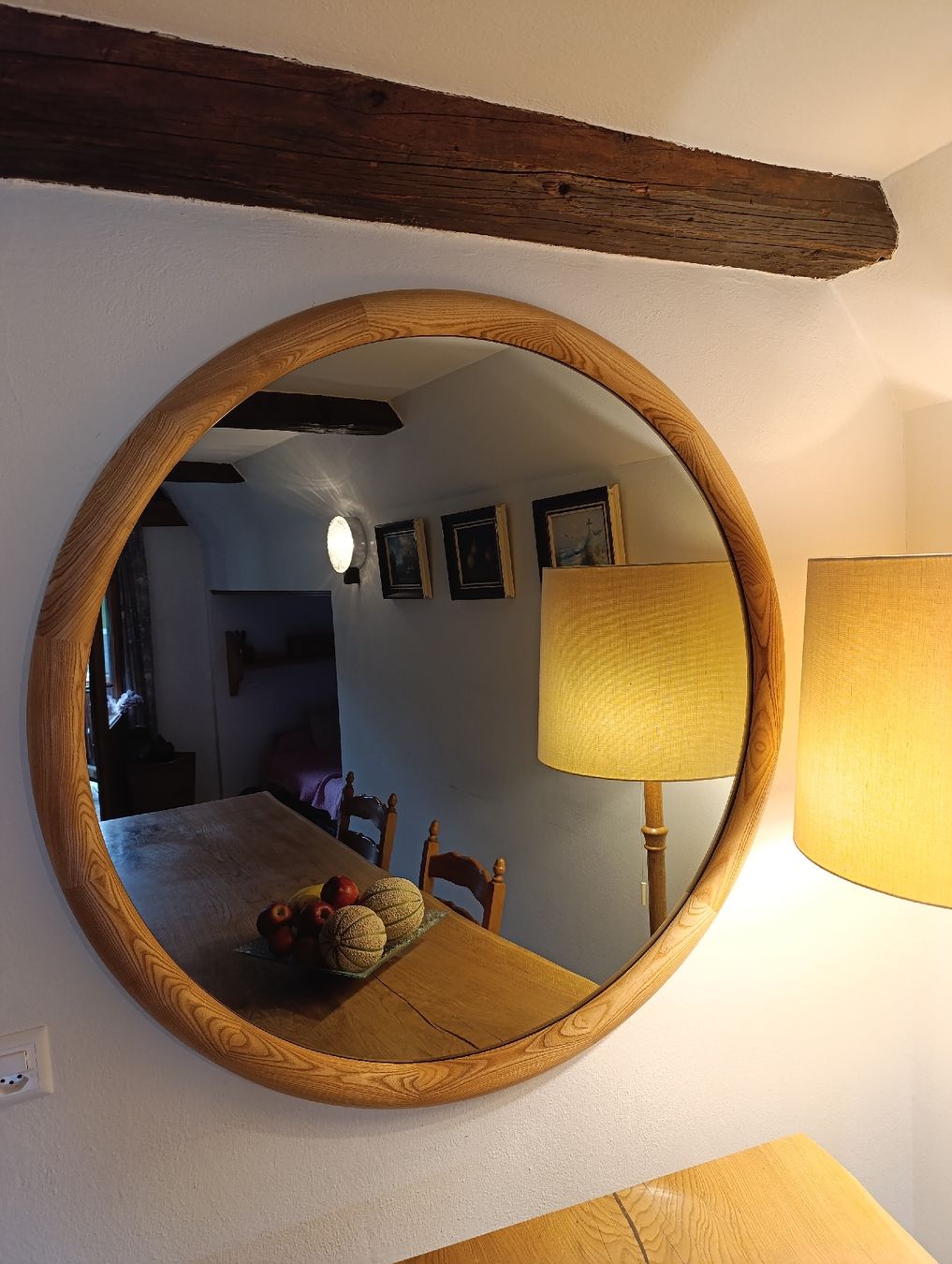 Specchi: grande specchio rotondo con cornice in frassino – Nuovo e nell'imballaggio originale da Zernez venduto da gre_8rsp 1