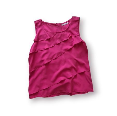 Blouse sans manches à volants, rose - Taille 42