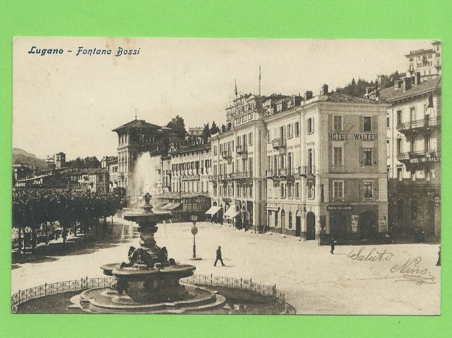 Cartes postales: Lugano, Fontana Bossi – D'occasion à Zürich par t24_de