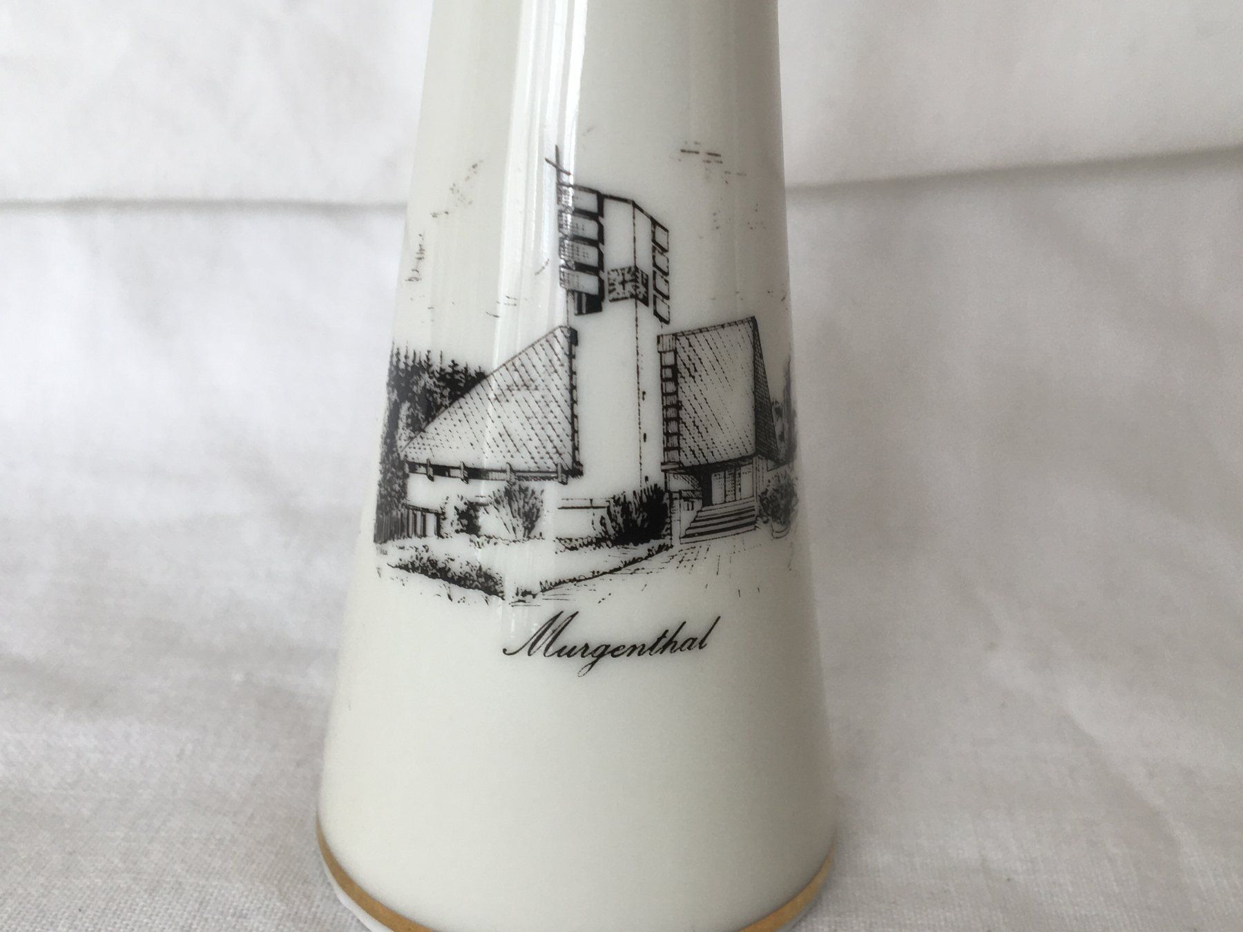 Vasi & Recipienti: Blumenvase mit Murgenthaler Kirchen Motiv – Usato da Bergdietikon venduto da Werkler33 1