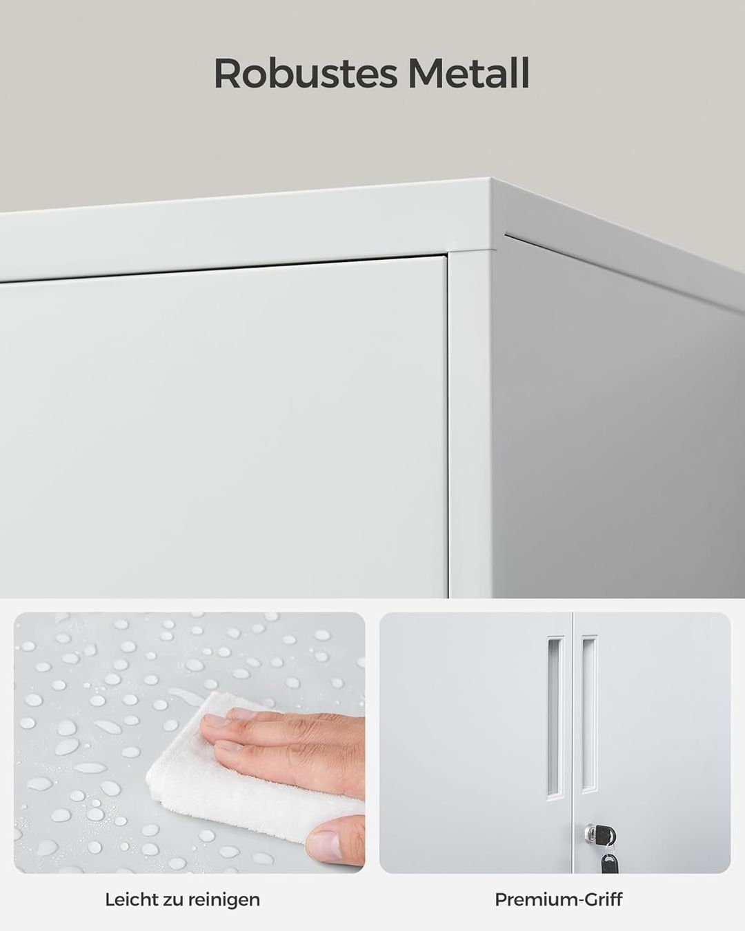Altro materiale per ufficio: Aktenschrank mit 2 Türen Grau – Nuovo e nell'imballaggio originale da Bottighofen venduto da zaap 5