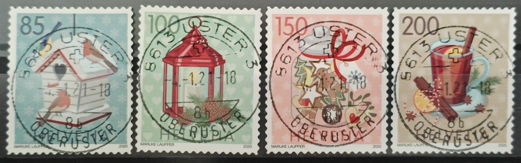 Tutti i francobolli: 2020 Weihnachtsmarken Top Stempel – Usato da Dübendorf venduto da goeggi79