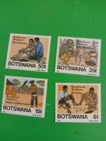 Rare - Ensemble de 4 timbres Botswana 1987 - Médicine Tradit