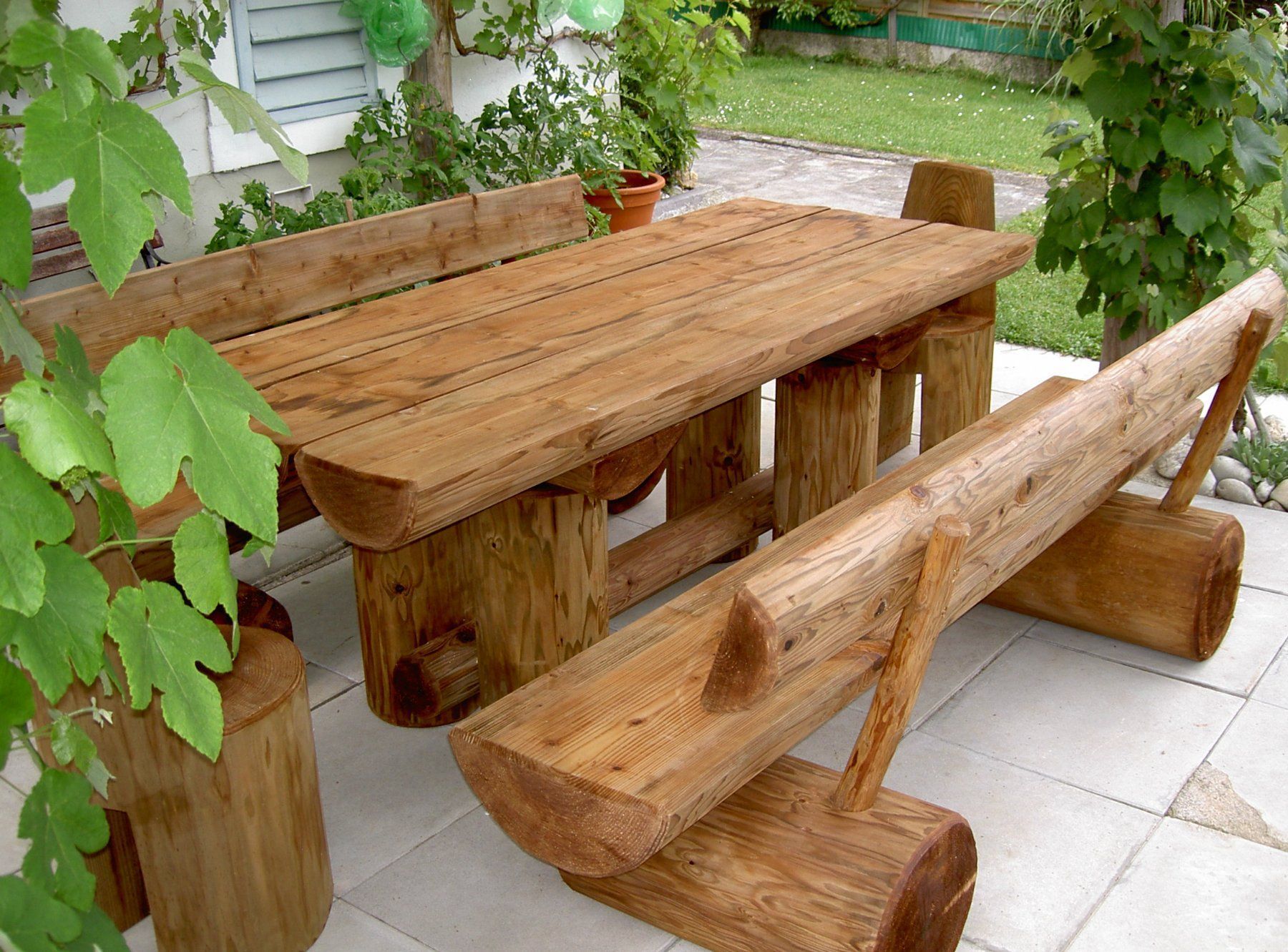 Articoli in legno: Gartenmöbel aus Rundholz/Bretter – Nuovo e nell'imballaggio originale da Heimisbach venduto da Rundholzmoebel 2