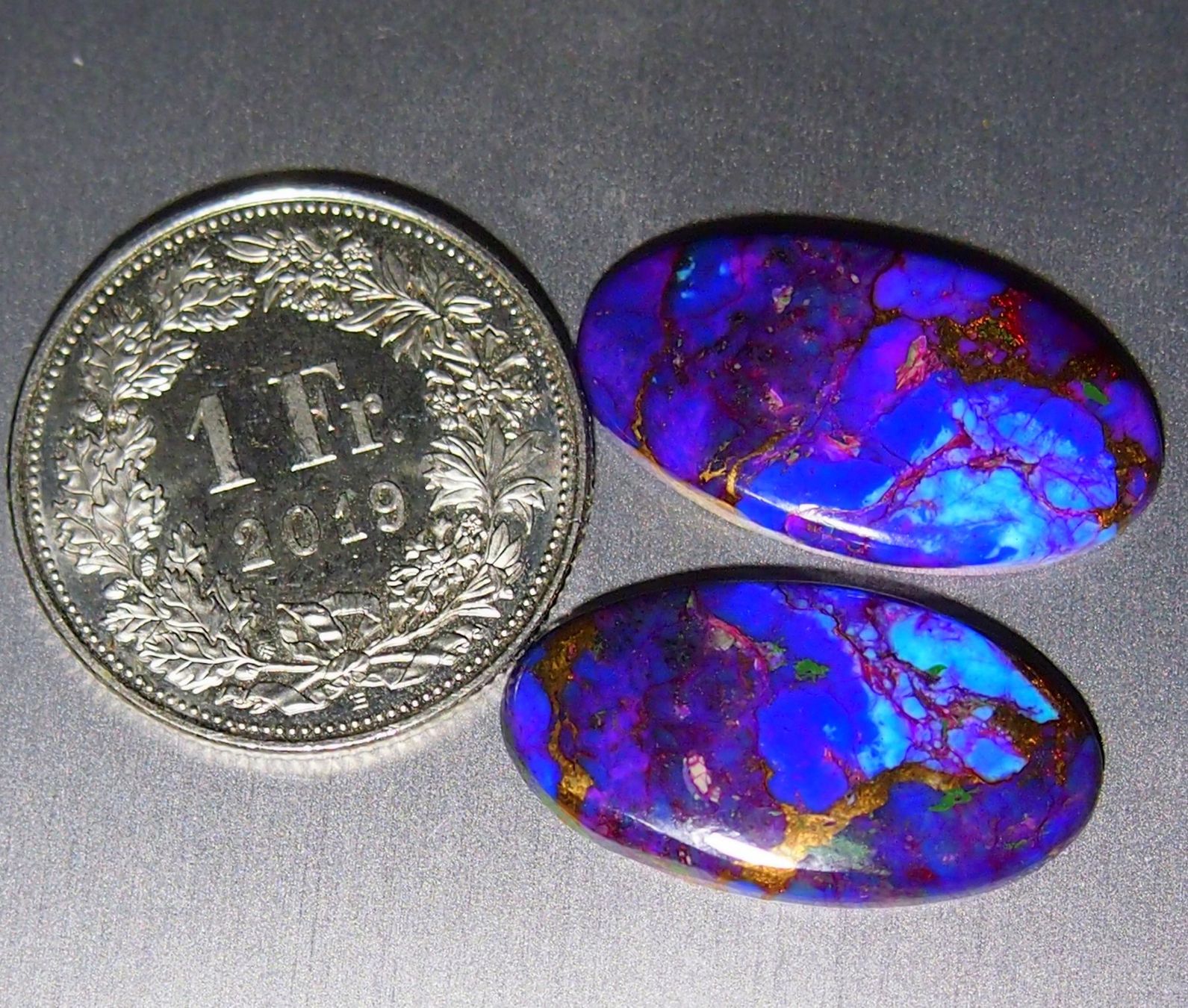 Edelsteine: 15,95 ct. 2 x Blautürkis TOP-Farben AAA – Neu (gemäss Beschreibung) aus Reinach BL von Hesekiel39 5