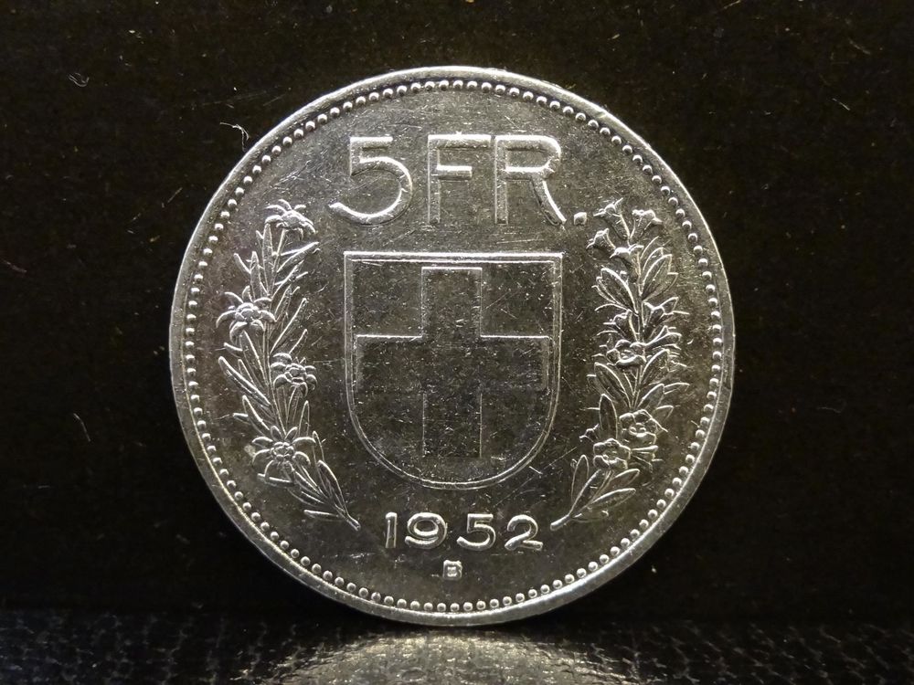 5 Franken Silber 1952 Fünfliber Münze (Gebraucht) in Kerzers für CHF 60 ...