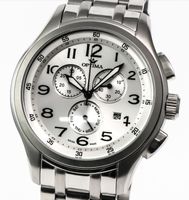 NEU! Optima Chronograph, gebürstetes Silber,2 J.Garantie