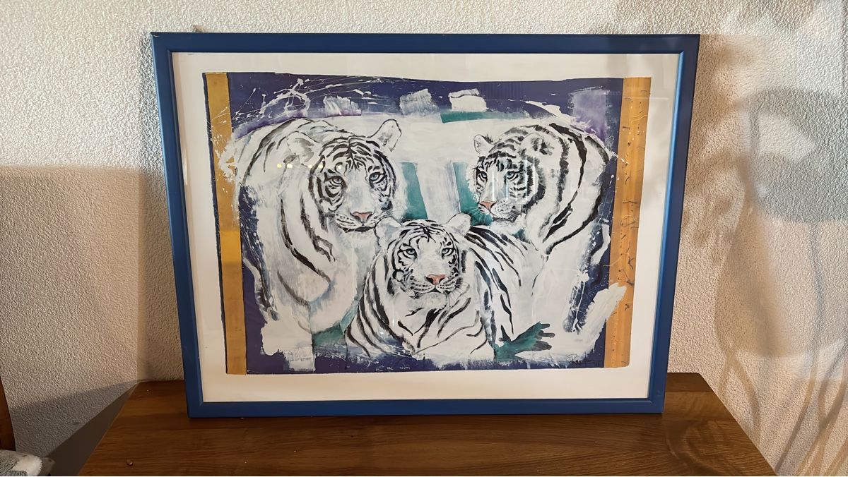 Arts picturaux & lithographies: Rolf Knie Tigerbild – D'occasion à Tschugg par Merlin2025