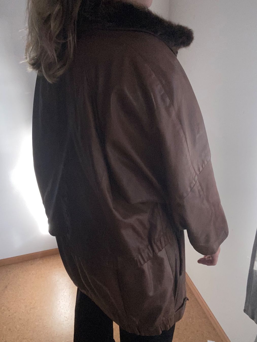 Mäntel: Ledermantel, echtes Leder, braun, Gr. 42 – Gebraucht aus lommis von inf_thv8 7