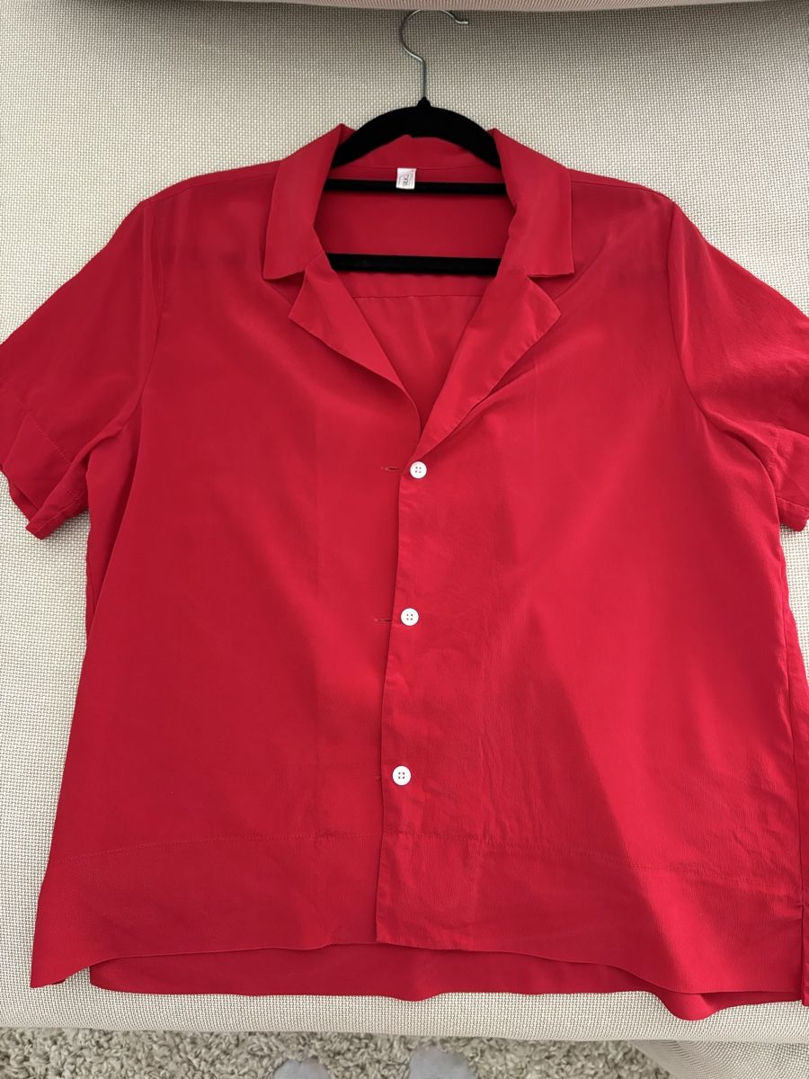 Camicette: LILYSILK red silk blouse size S. oversized – Usato da Zürich venduto da zba_7pzv