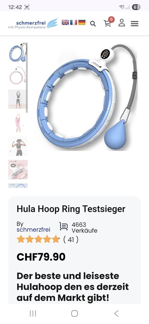 Hometrainer: Hula Hoop Ring – Neu (gemäss Beschreibung) aus Sünikon von alexa_art 2