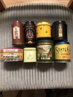 8 kleine alte Blechdosen