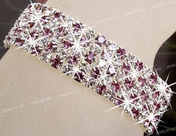 Bracciali & Braccialetti: Armband mit Strass in schwarz oder lila – Nuovo e nell'imballaggio originale da Mund venduto da Happy_trader 4