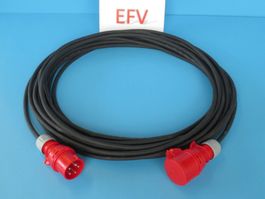 5m CEE 16A 5P Gummi Verlängerungskabel 5x1.5mm2 H07RN-F