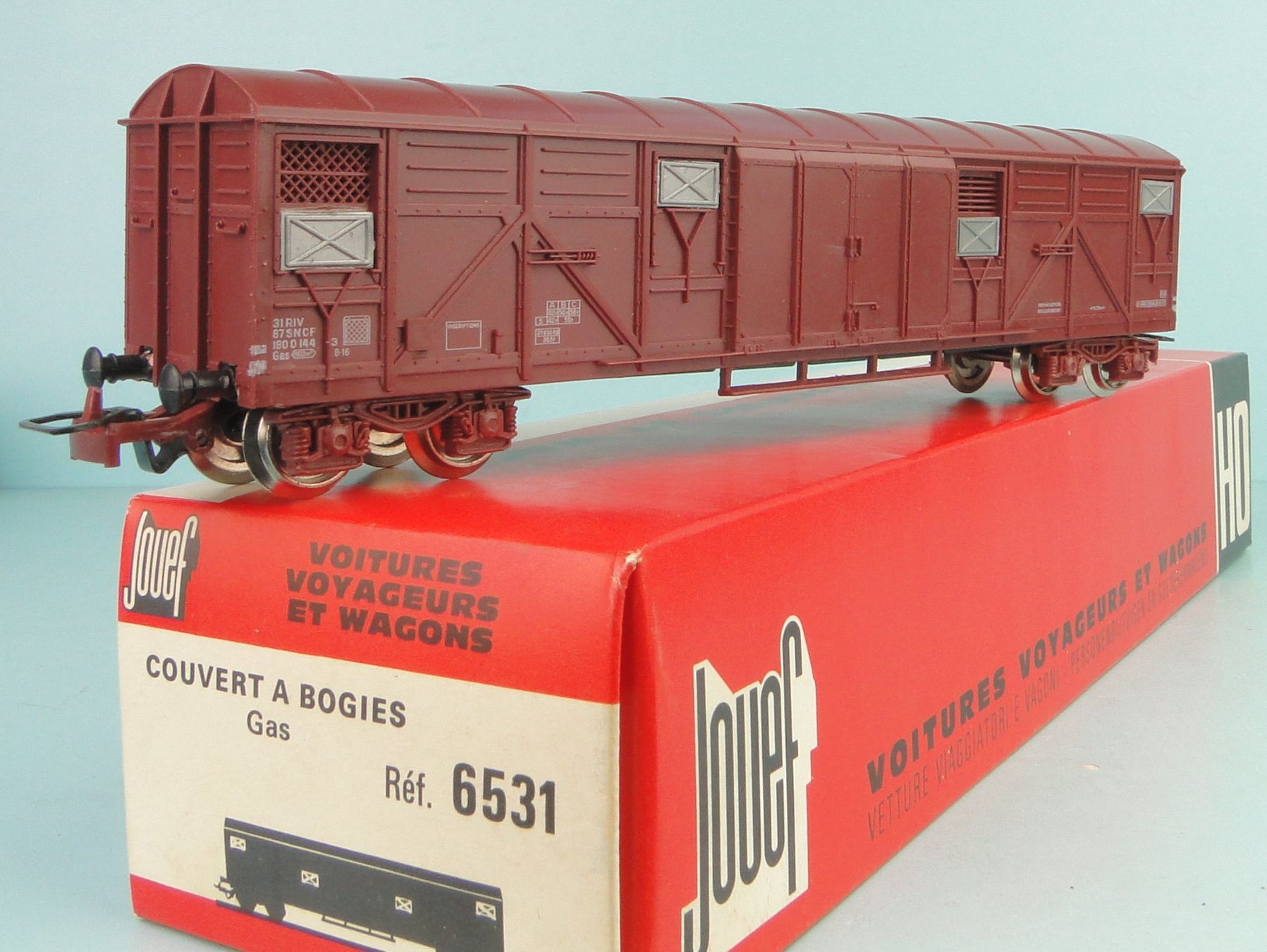 Jouef Modellini di ferrovie: Jouef 6531 Couvert A Bogis Gas, NEU – Usato da Bülach venduto da cann11