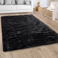 XXL Teppich Hochflor Shaggy Flauschig BLACK 200x290 cm