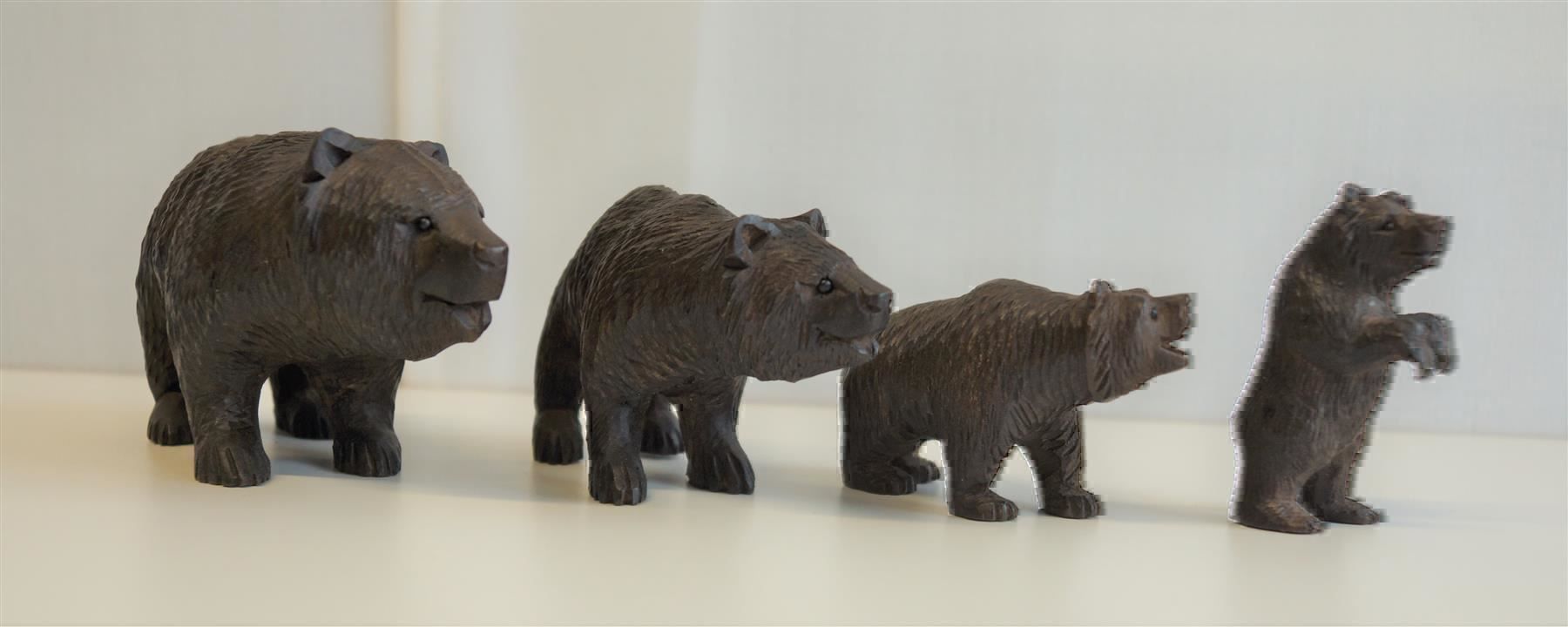 Figuren: Bärenfamilie, geschnitzt – Neu und originalverpackt aus Brienz BE von P.Edelweiss 1