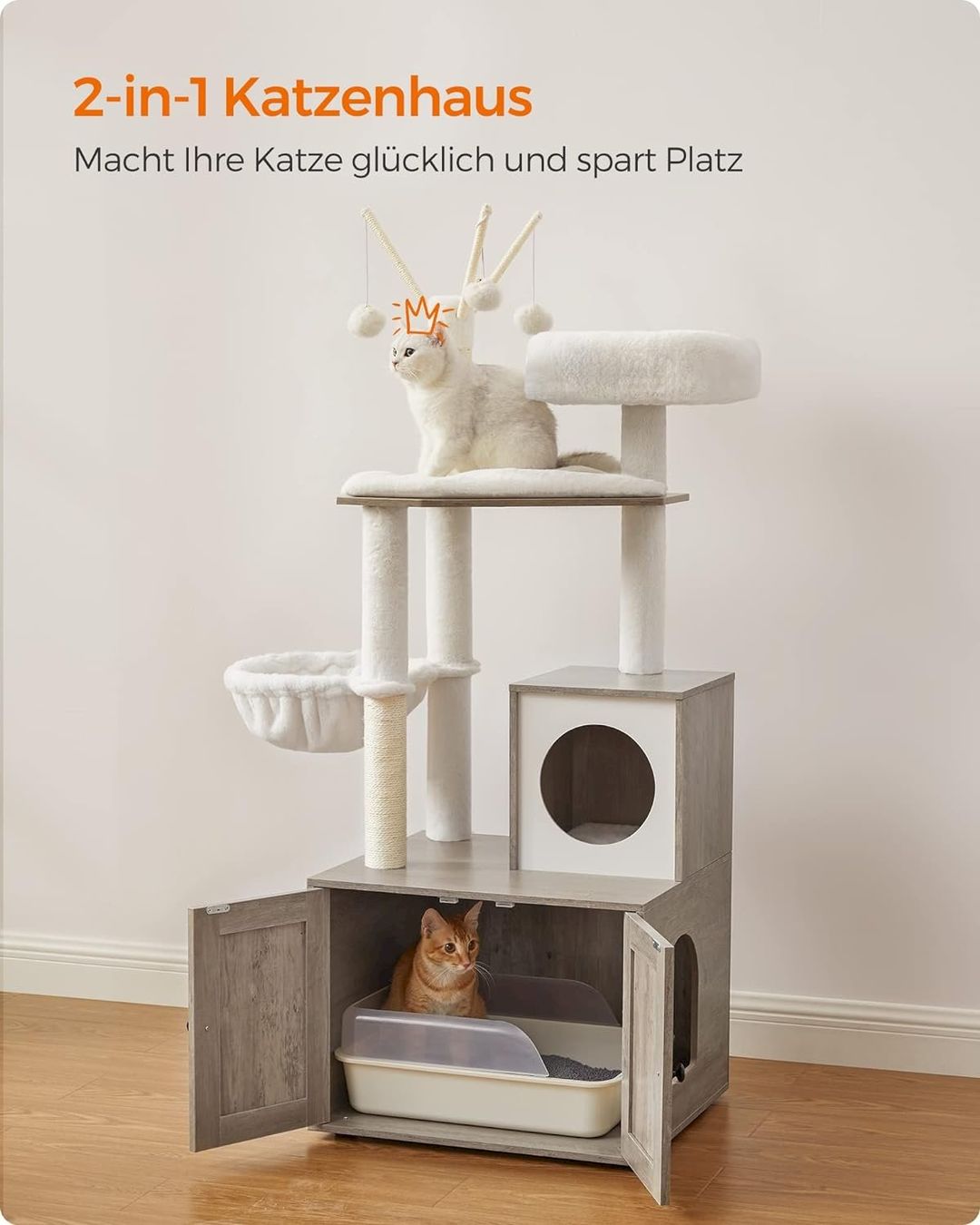 Katzenbaum - Kratzbaum: Feandrea Kratzbaum greige 140 cm – Neu und originalverpackt aus Bottighofen von zaap 2