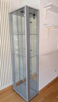 Glasvitrine hoch, Metalllic, mit Beleuchtung, top Zustand