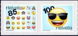 EMOJJI 2 MARKEN SELBSTKLEBEND ** POSTFRISCH ** - HE166