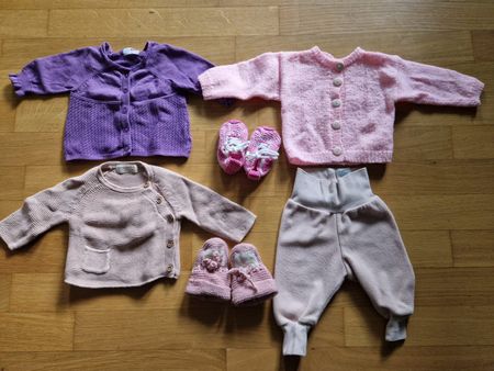 Baby Mädchen Packet in Rosa, Pink und Violett, gr. 56/62