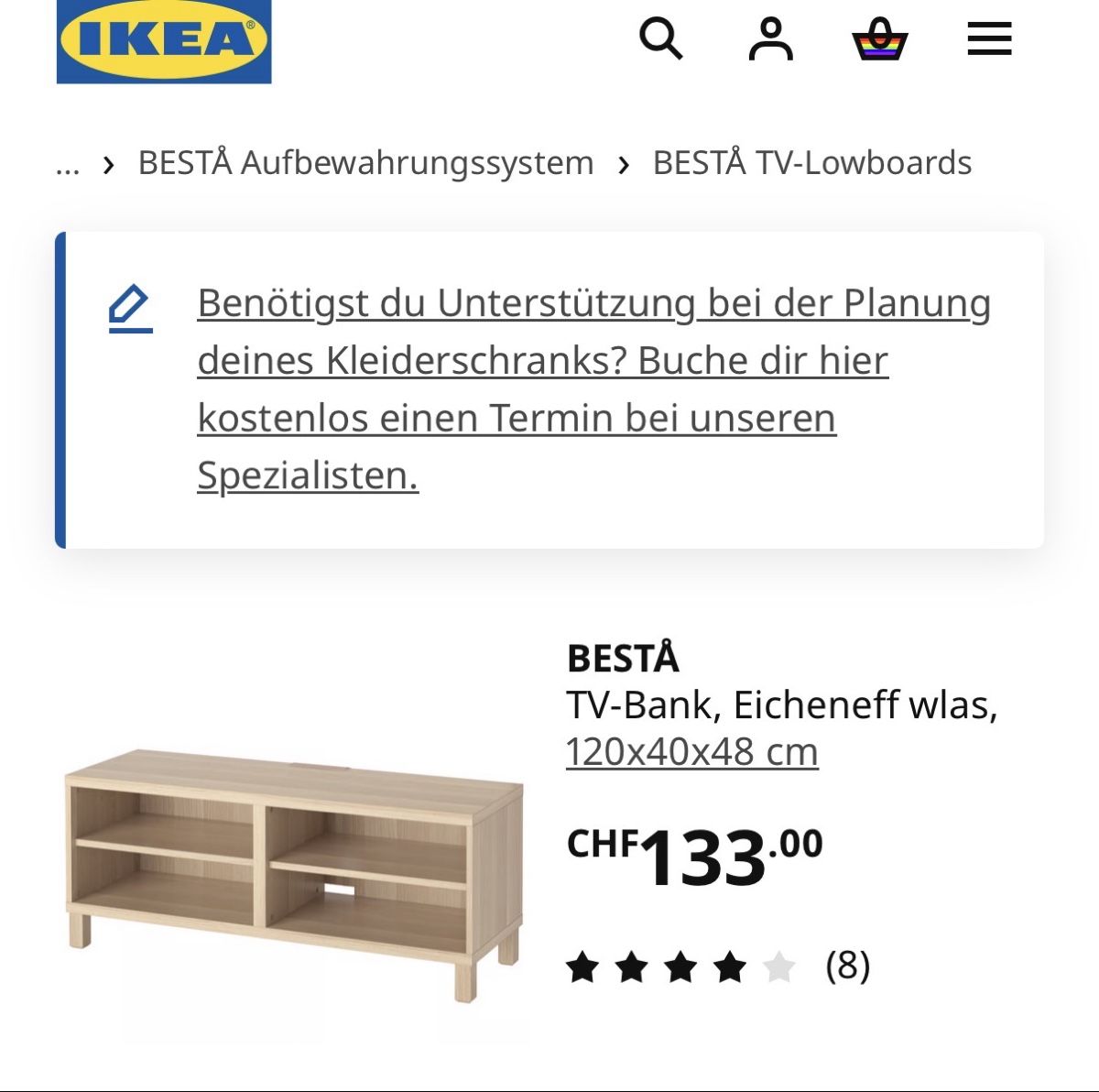 Ikea TV Möbel: Ikea Bestå TV Bank – Gebraucht aus Schindellegi von mbosco2100 3