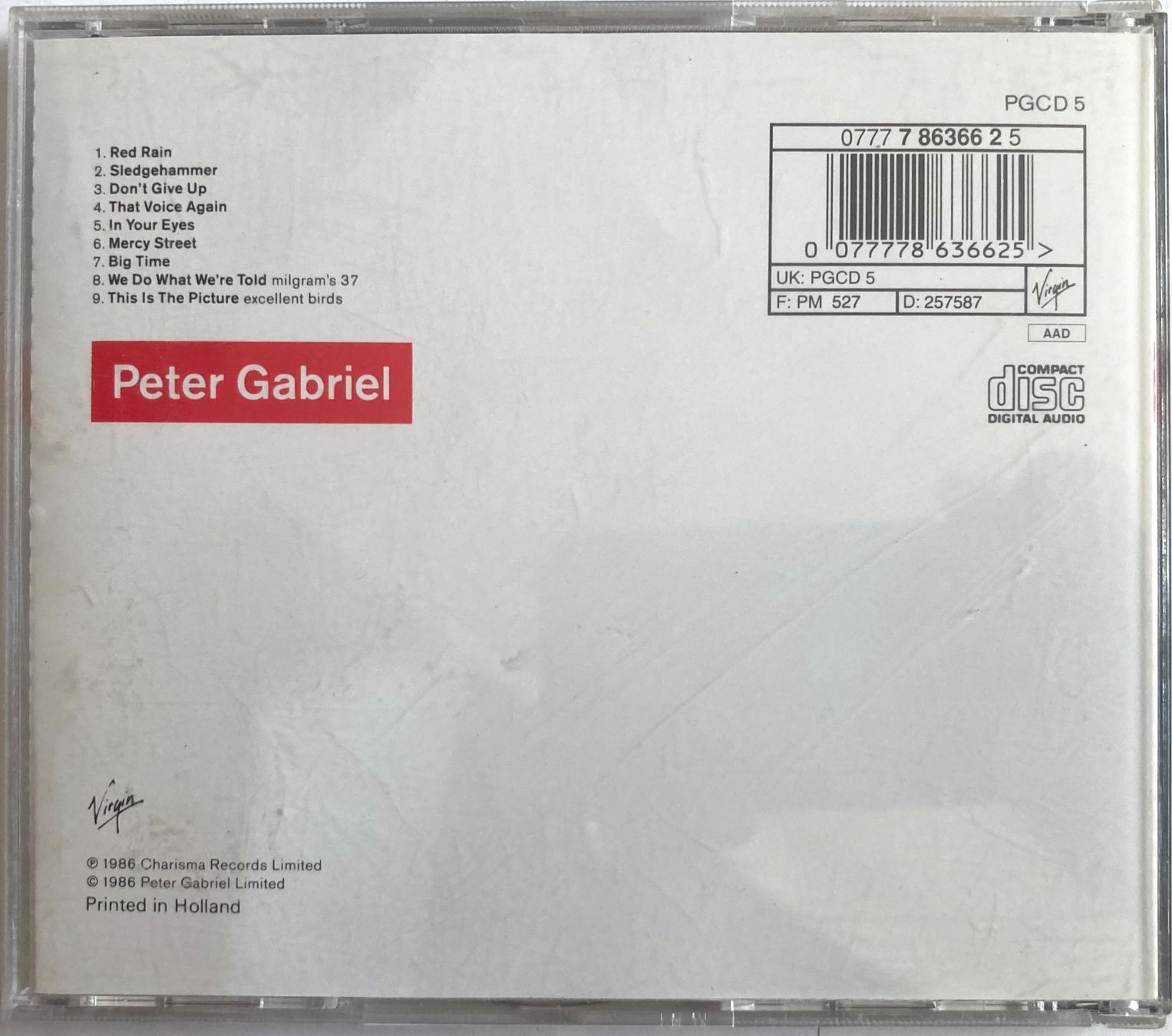 CDs: GENESIS / PETER GABRIEL - SO – Gebraucht aus Poliez-Pittet von Newtown-Records 1