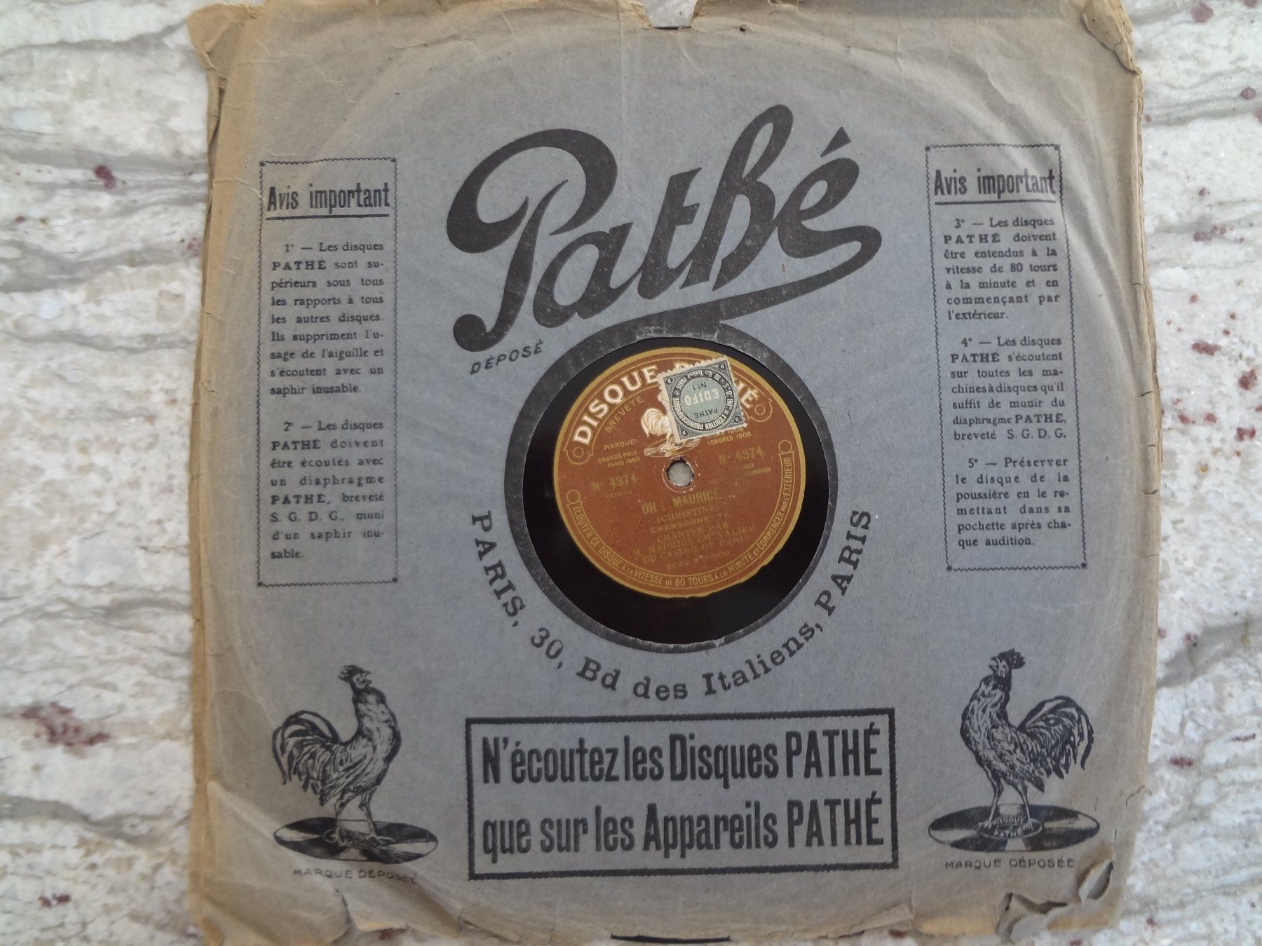 Dischi in vinile: 3 disques 78 tours saphir de Maurice Chevalier – Usato da Aigle venduto da Robflac55 9