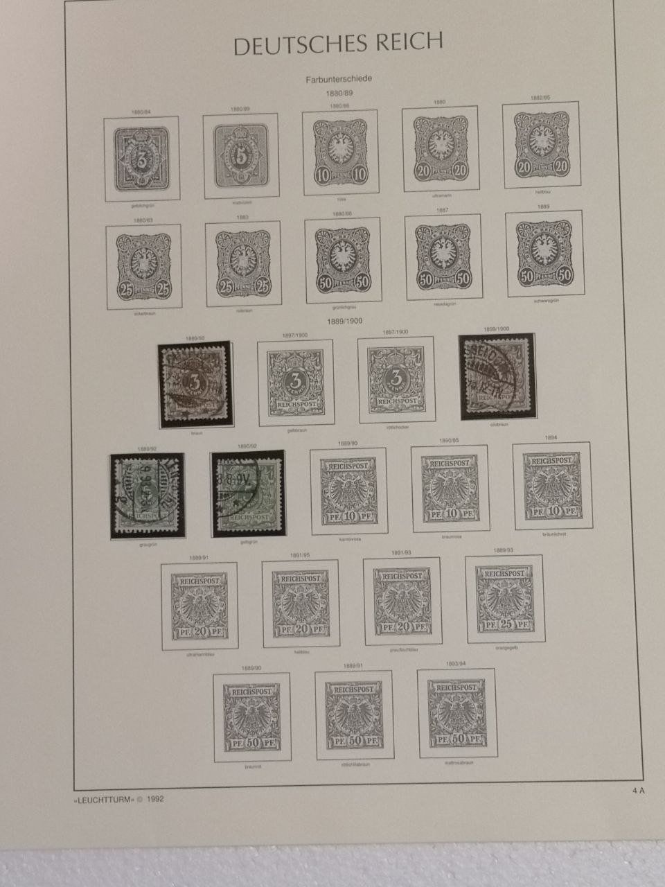 Tutti i francobolli: Deutsche Briefmarken 1862-1911. 10 Seiten. – Usato da Bern venduto da Yunkom 3
