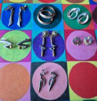 7 Paar Ohrringe, Modeschmuck, Vintage Look