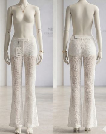 Pantalon Belair Blanc Dentelle Taille 1 État Neuf!
