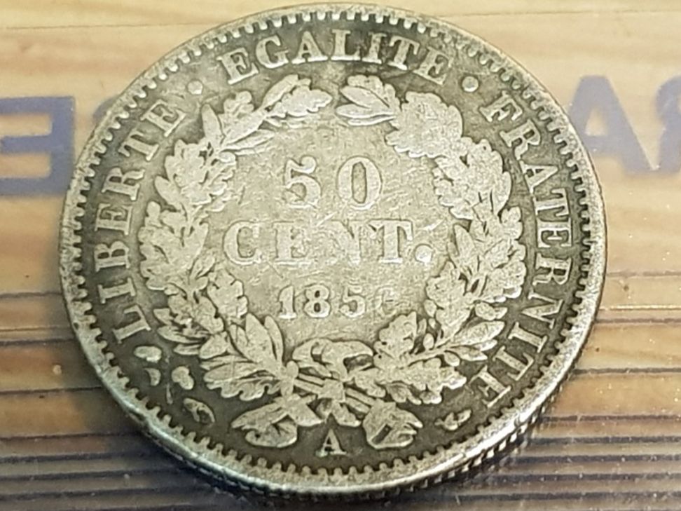 Tutti le monete: Frankreich: 50 Centimes 1850 A , Silber – Usato da Schöftland venduto da Topdeal4 1