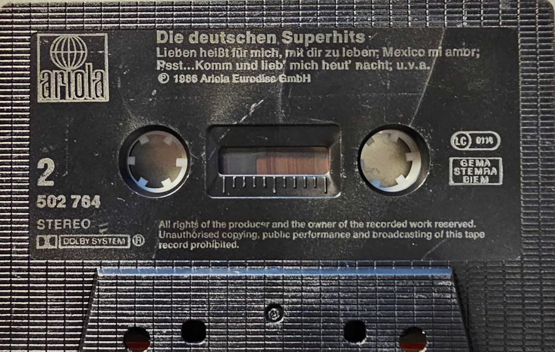 Cassettes audio: MC - Die Deutschen Superhits 2 – D'occasion à Wahlen b. Laufen par Cg10 3