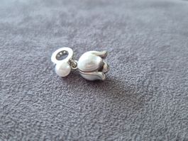 Charm Blüte mit Perle +Garantie