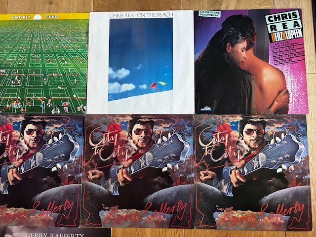 Schallplatten: LP Sammlung Gerry Rafferty, Chris Rea, 12 LPs, div. Press – Gebraucht aus Steinach von Jaguare1961 2