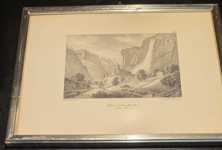 Lithografie Chûte du Staubbach Canton de Berne Hasler Baste (Gebraucht ...