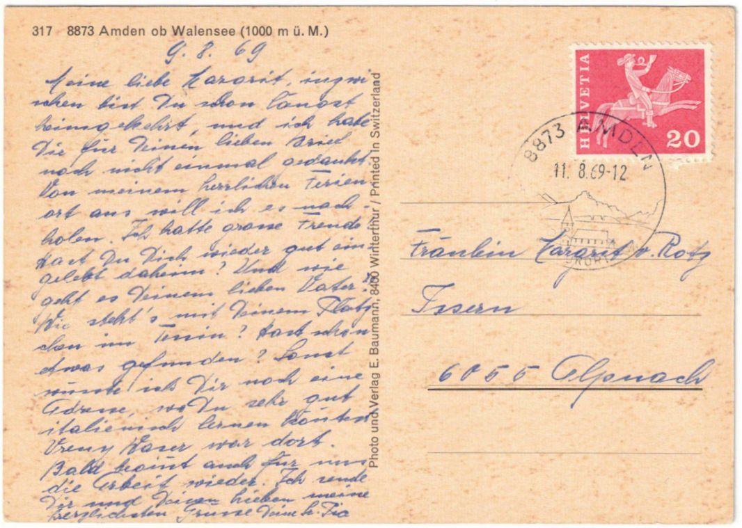 Cartoline postali: Amden - 4 Bild AK – Usato da Binningen venduto da Mountainrider 1