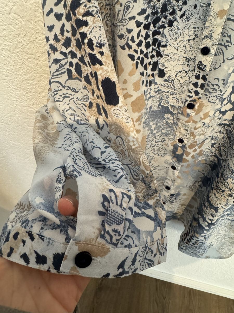 Blusen: m.collection Bluse hellblau braun Gr. 54 / 56 / XXL – Gebraucht aus Fislisbach von KolibriSecondhand 4