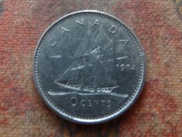 CANADA  10  Cents  1974