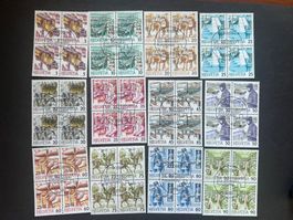 CH  1986-1987 Daueserie  Viererblock FDC Luxus  (4425)