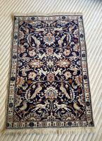 Orientteppich mit Tiermotiven, blau