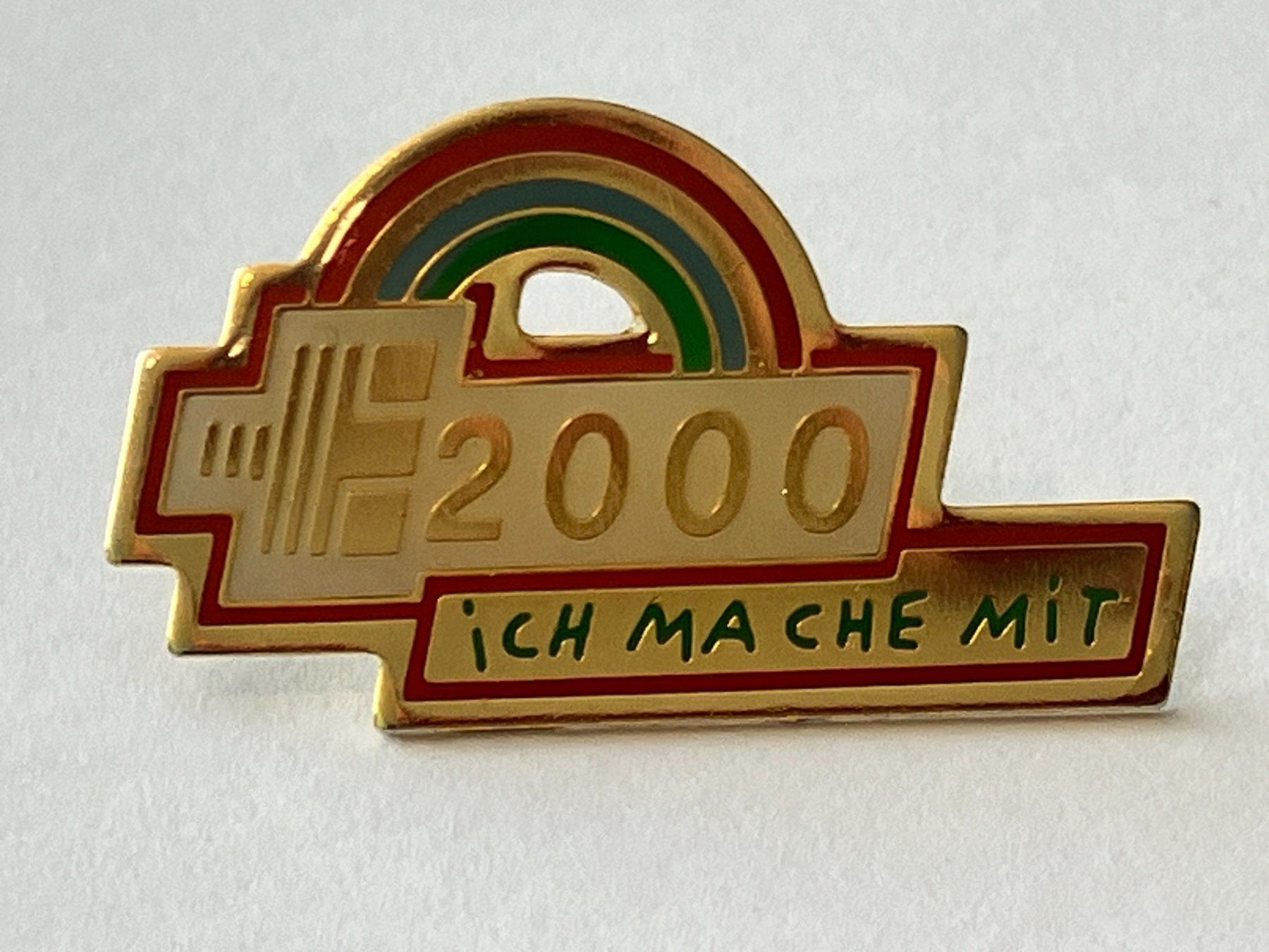 Placchette & Badge: 1 Pin "Ich mache mit" 2000 – Usato da Basel venduto da djwwpp